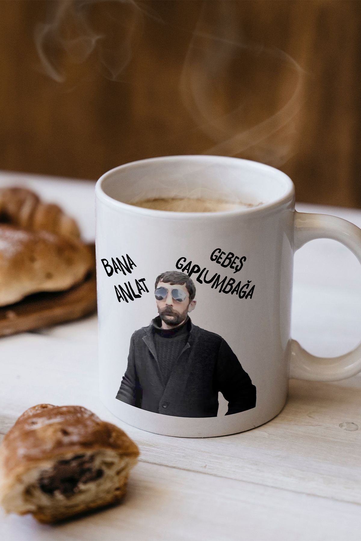 Yılbaşı Hediyesi "bana Anlat Gebeş Gaplumbağa" Baskılı Kupa Bardak
