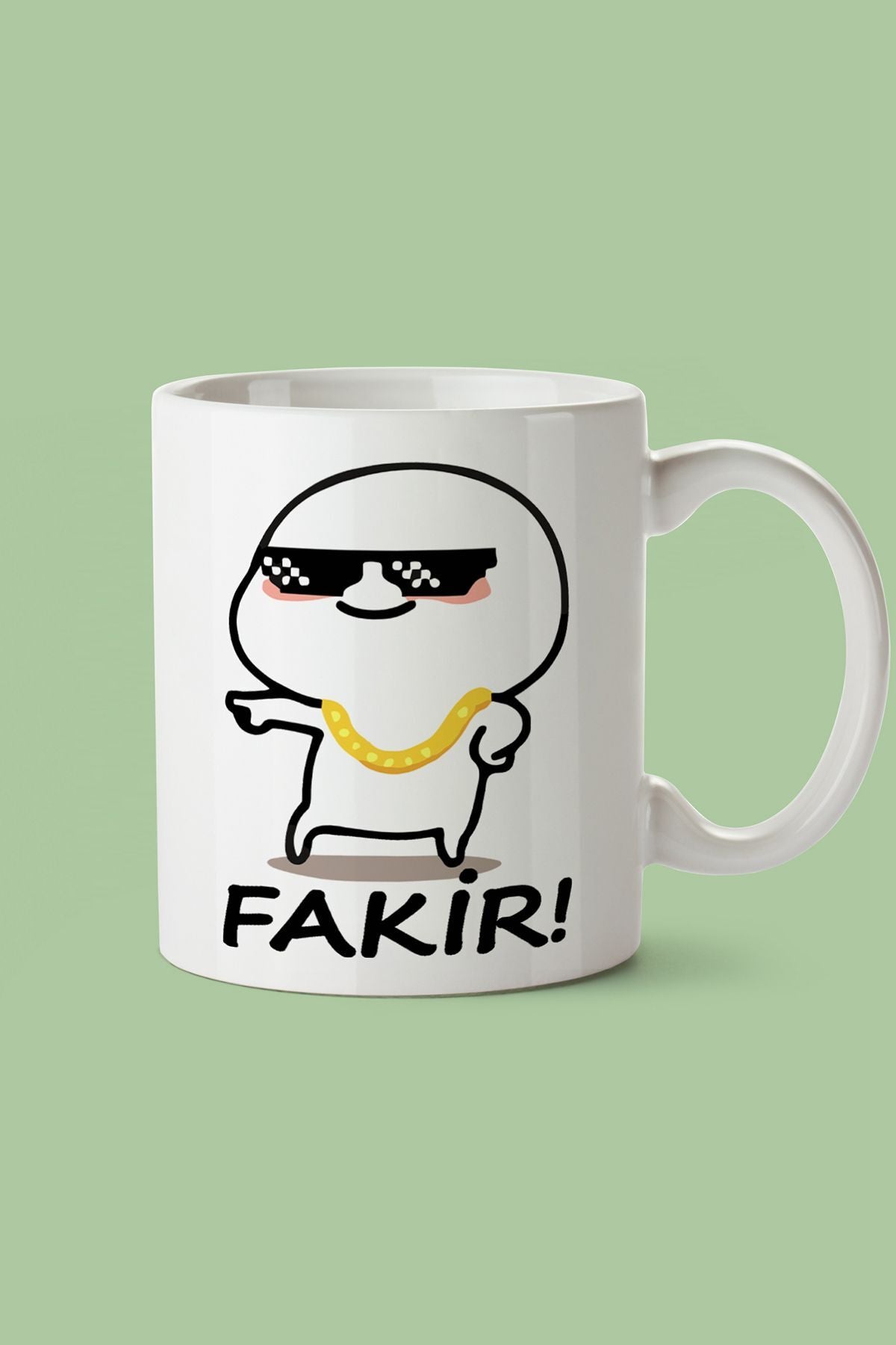 "Fakir" Çizgi Karakter Baskılı Hediyelik Kupa Bardak