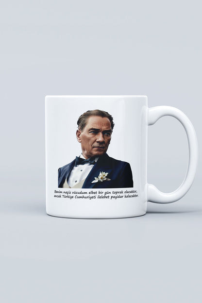 "Atatürk" Baskılı Hediyelik Kupa Bardak D