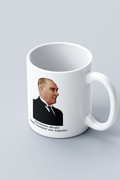 "Atatürk" Baskılı Hediyelik Kupa Bardak E