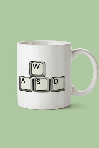 "W A S D" Baskılı Hediyelik Kupa Bardak