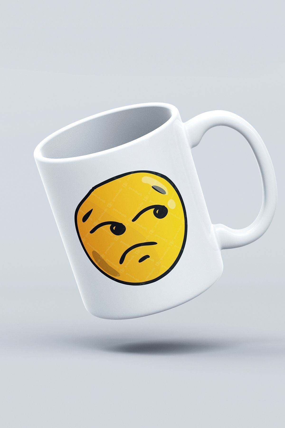 "Reckless Face" Emoji Baskılı Hediyelik Kupa Bardak