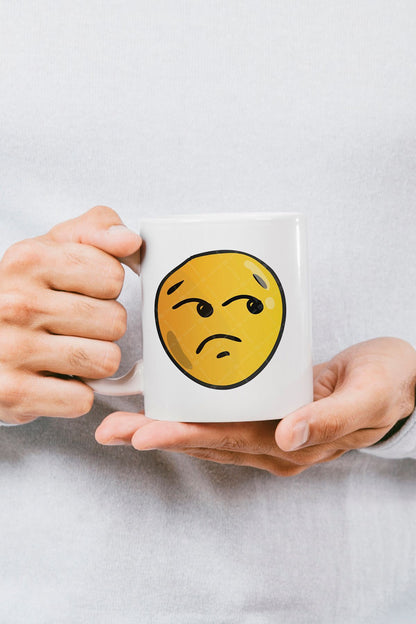"Reckless Face" Emoji Baskılı Hediyelik Kupa Bardak