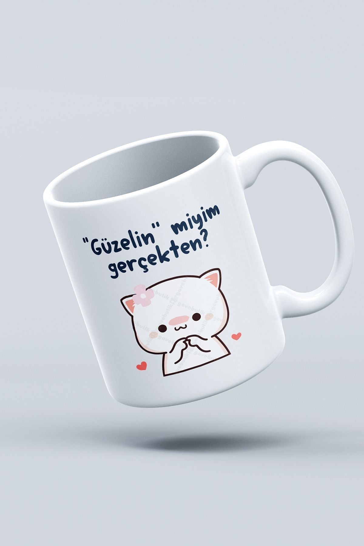 "güzelin Miyim Gerçekten" Baskılı Kupa Bardak - Sevgililer Günü Hediye