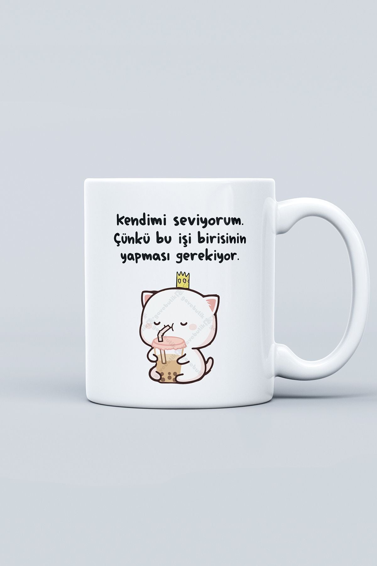 "kendimi Seviyorum" Baskılı Kupa Bardak - Sevgililer Günü Hediye