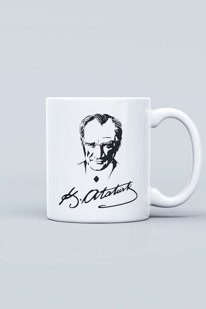 "Atatürk" Baskılı Hediyelik Kupa Bardak B