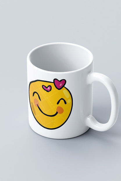 "Liked Face" Emoji Baskılı Hediyelik Kupa Bardak