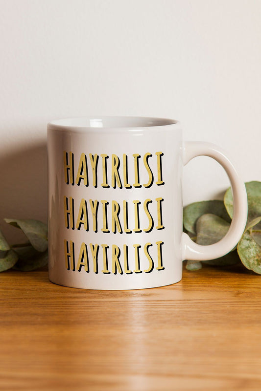"hayırlısı" Baskılı Kupa Bardak - Sevgililer Günü Hediye
