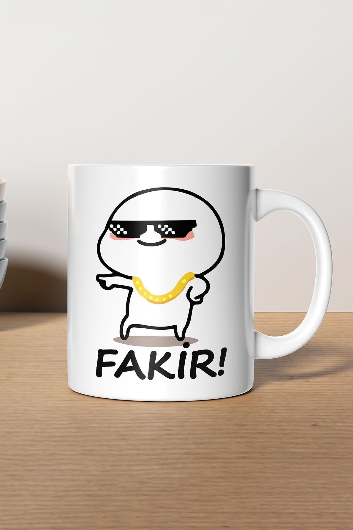 "Fakir" Çizgi Karakter Baskılı Hediyelik Kupa Bardak