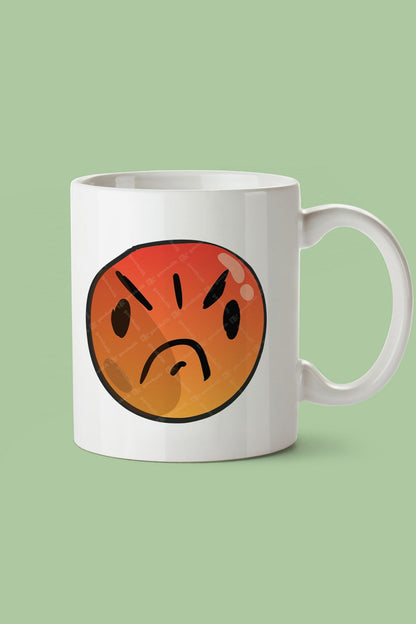 Ultra Angry Face Emoji Baskılı Hediyelik Kupa Bardak