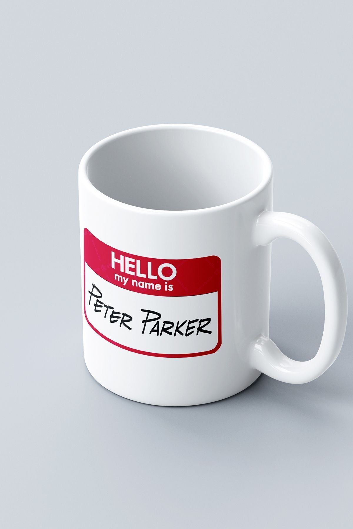 "Hello My Name Is Peter Parker" Baskılı Hediyelik Kupa Bardak