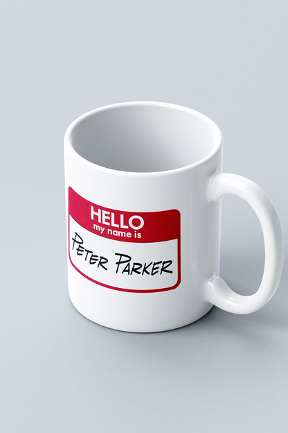 "Hello My Name Is Peter Parker" Baskılı Hediyelik Kupa Bardak