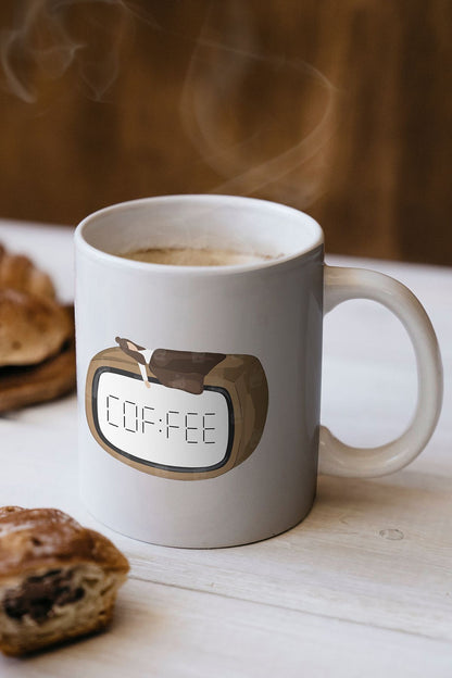 "coffee Alarm Saati" Baskılı Kupa Bardak - Sevgililer Günü Hediye