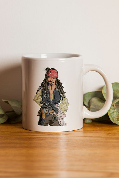 "jack Sparrow" Karayip Korsanları Baskılı Kupa Bardak - Sevgililer Günü Hediye