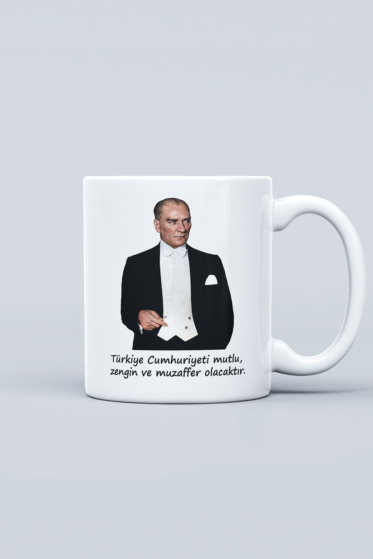 "Atatürk" Baskılı Hediyelik Kupa Bardak F