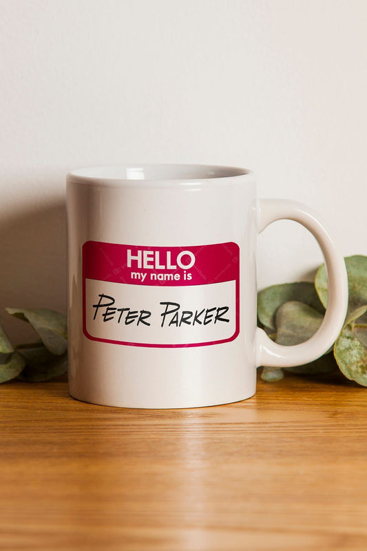 "Hello My Name Is Peter Parker" Baskılı Hediyelik Kupa Bardak