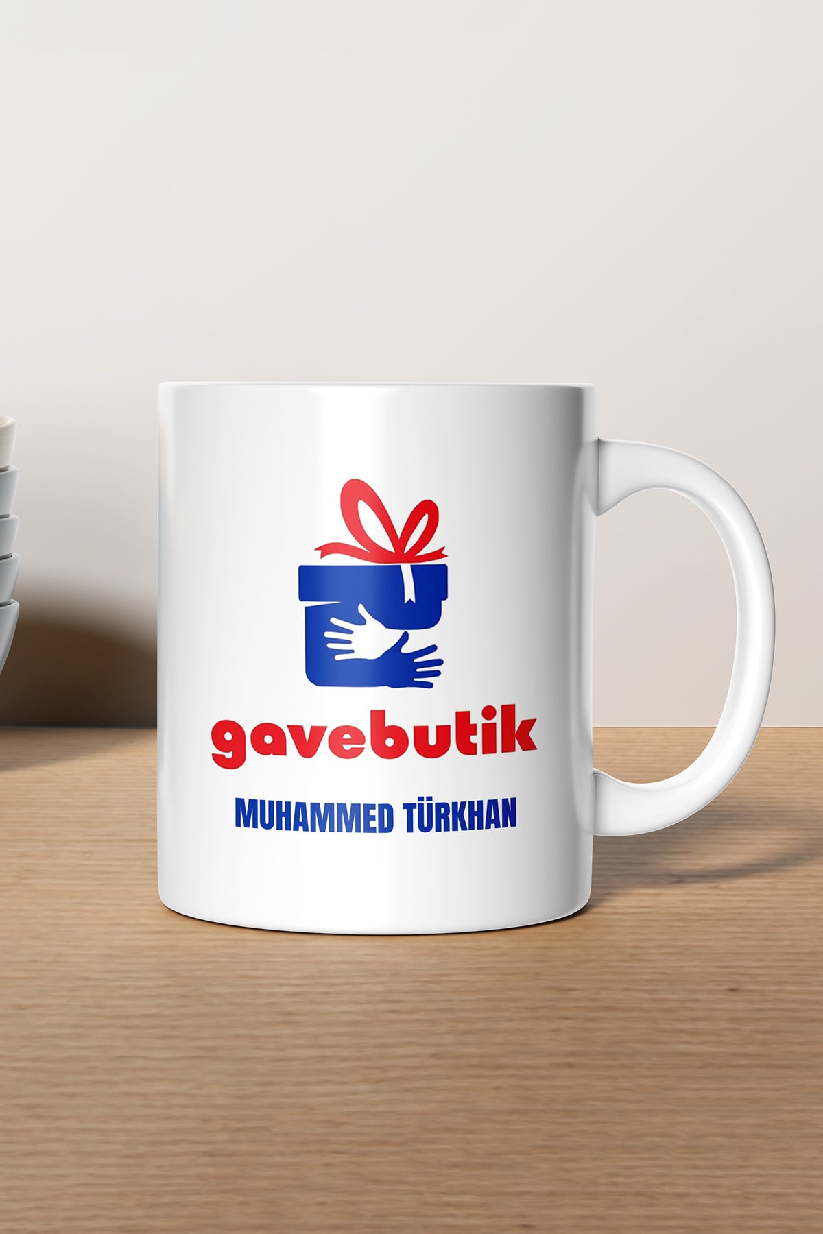 Kişiye Özel Marka İsmi ve Logosu Baskılı Hediyelik Seramik Kupa Bardak Makinede Yıkanabilir