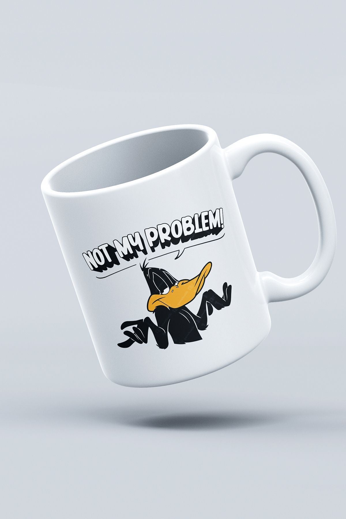 "not My Problem" Duffy Duck Baskılı Kupa Bardak - Sevgililer Günü Hediye