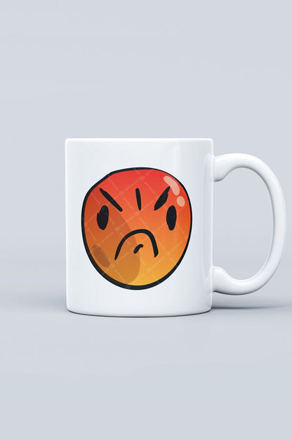 Ultra Angry Face Emoji Baskılı Hediyelik Kupa Bardak