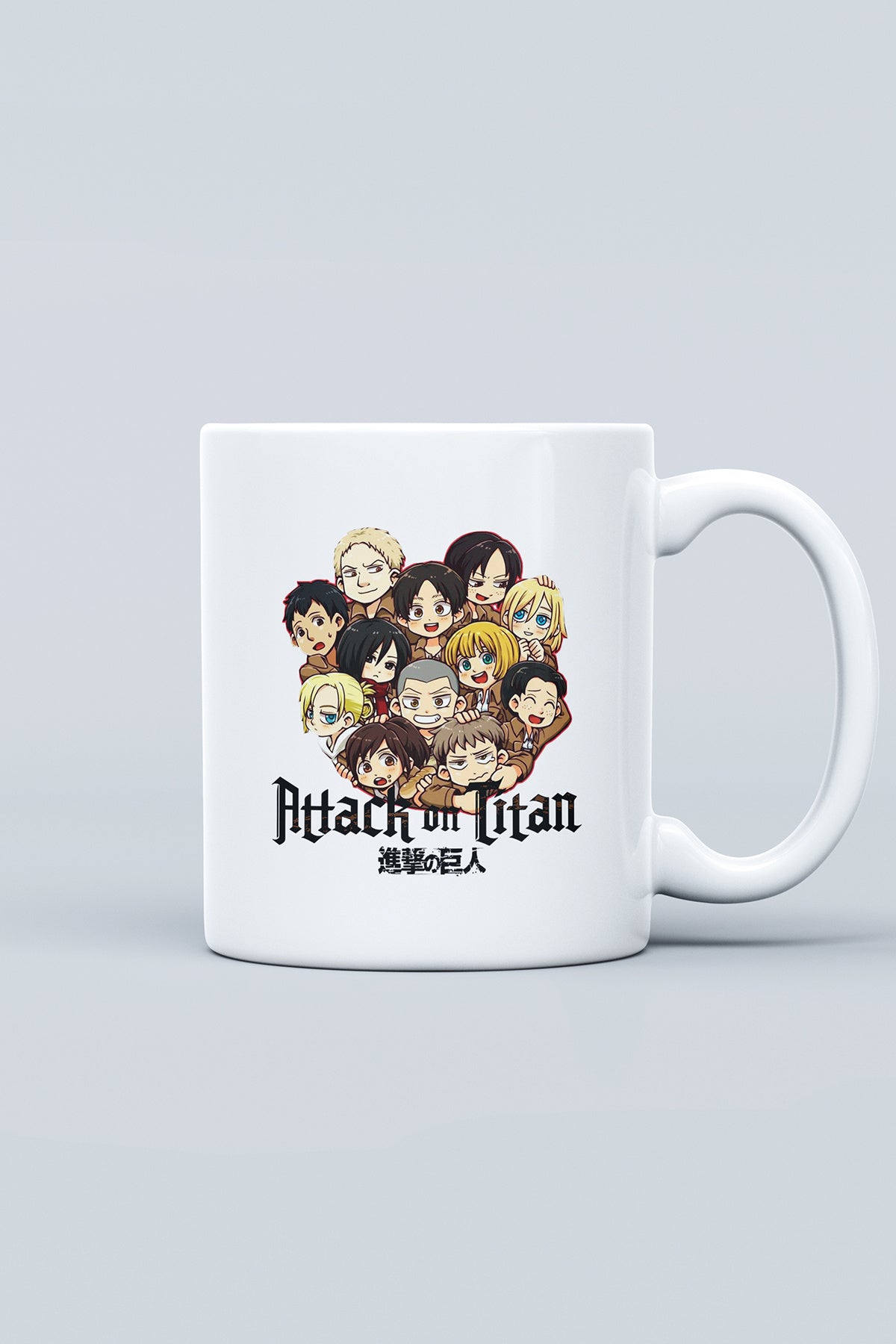 Attack On Titan Baskılı Hediyelik Seramik Kupa Bardak Makinede Yıkanabilir