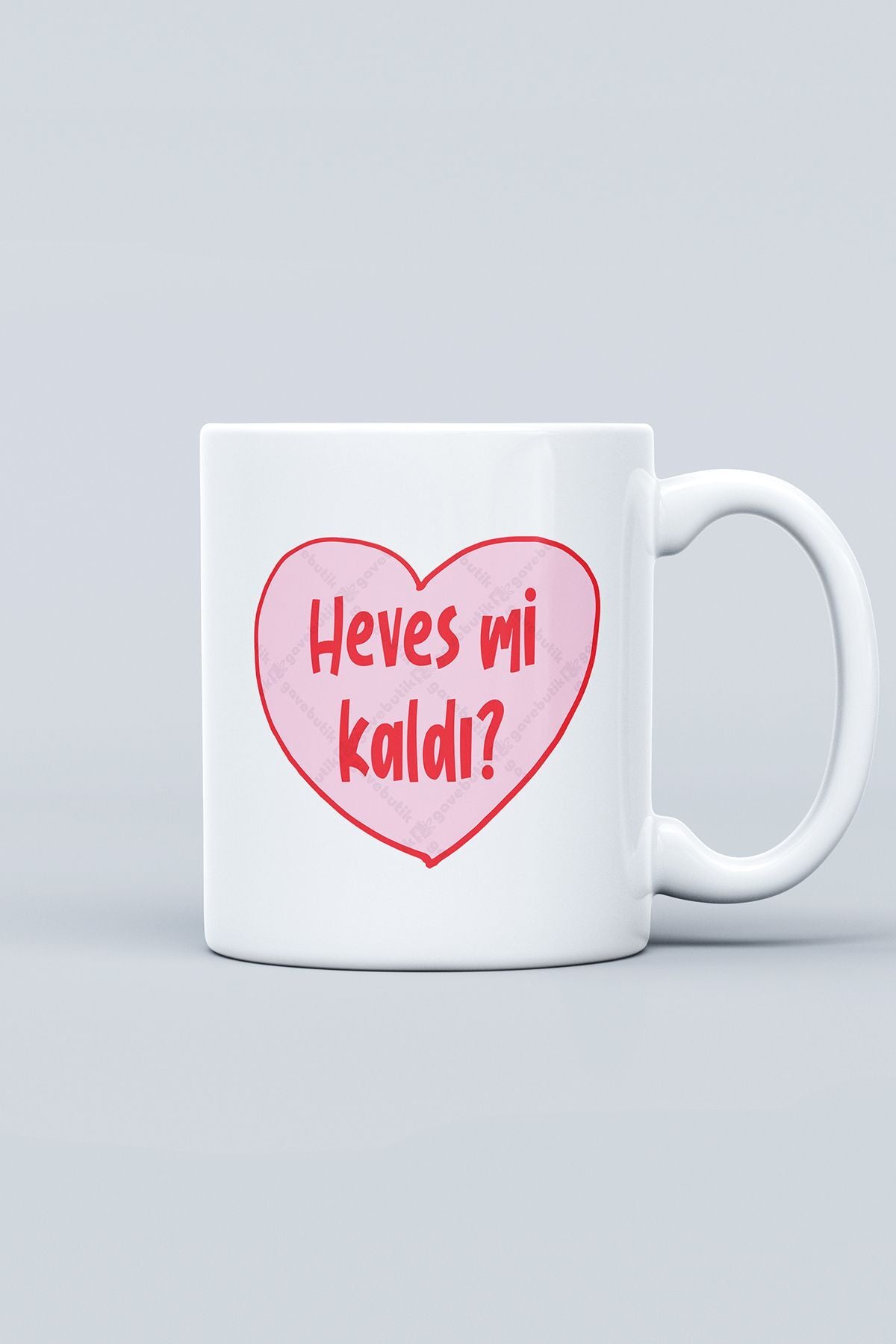 "heves Mi Kaldı" Baskılı Kupa Bardak - Sevgililer Günü Hediye