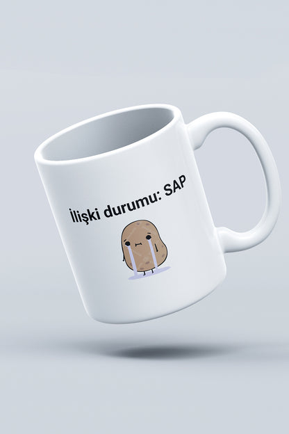 İlişki Durumum Sap Çizgi Karakter Baskılı Hediyelik Kupa Bardak