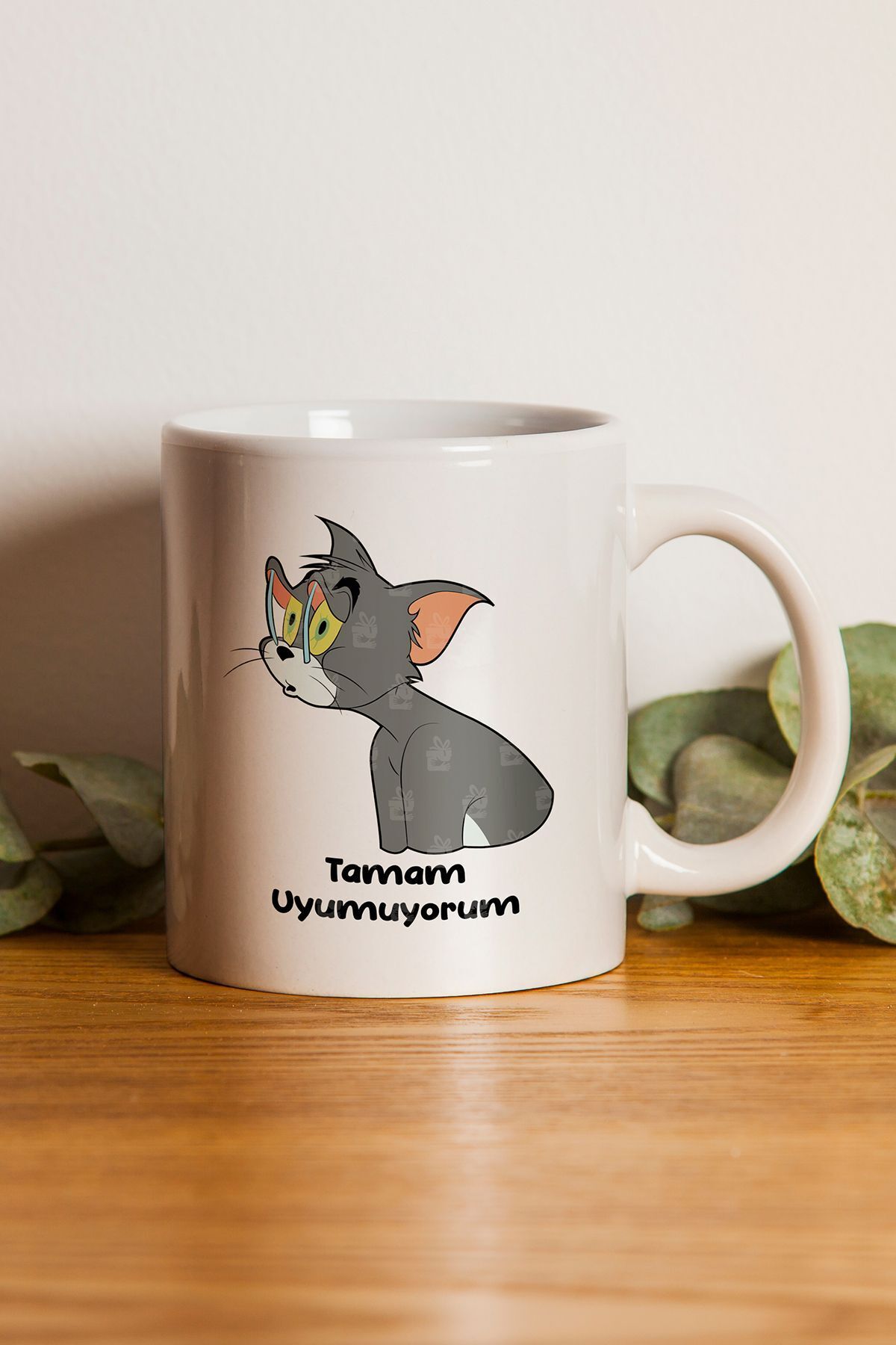 "tamam Uyumuyorum" Baskılı Kupa Bardak - Sevgililer Günü Hediye