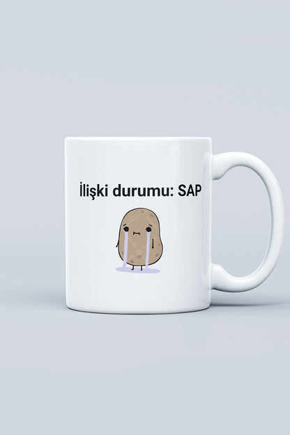 İlişki Durumum Sap Çizgi Karakter Baskılı Hediyelik Kupa Bardak
