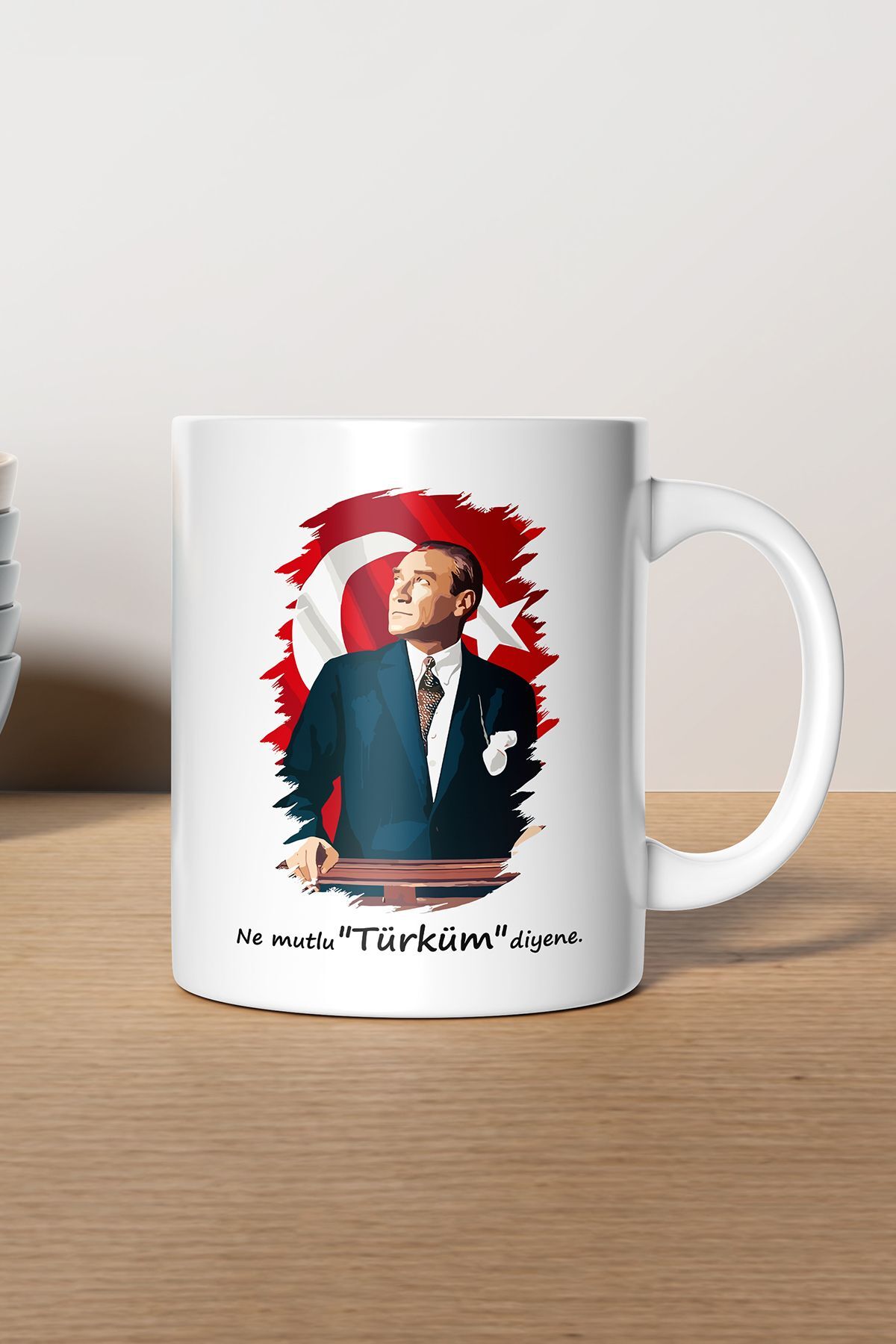 "Atatürk" Baskılı Hediyelik Kupa Bardak G