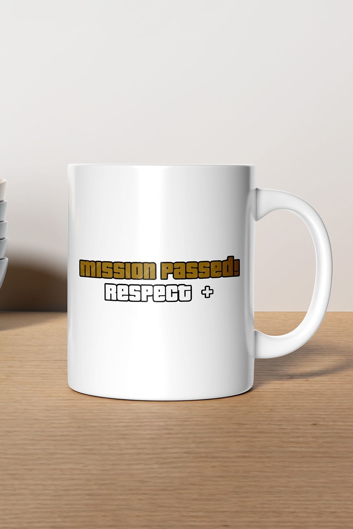 "Mission Passed! Respect+" Baskılı Kupa Bardak