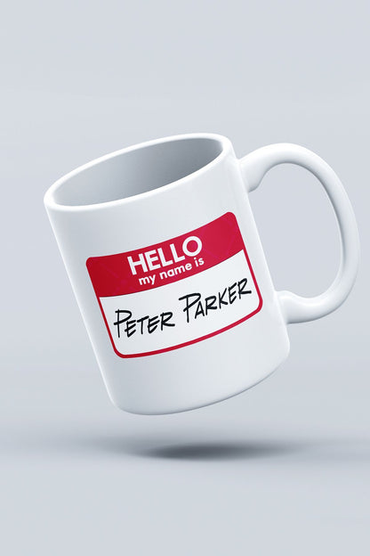 "Hello My Name Is Peter Parker" Baskılı Hediyelik Kupa Bardak