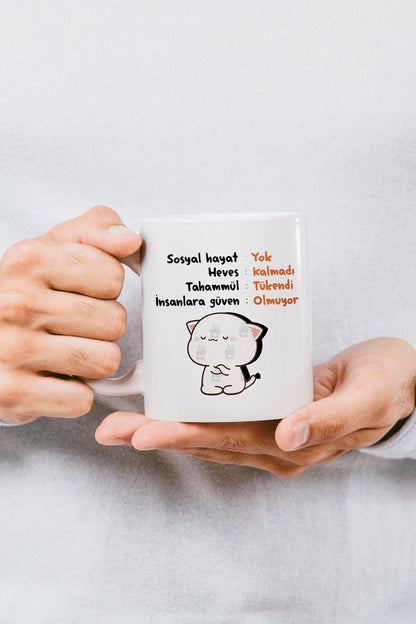 Öğretmenler Günü Hediyesi "olumsuz Chacklist" Baskılı Kupa Bardak