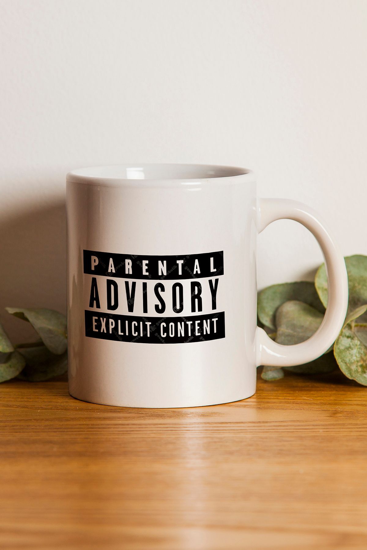 "Parental Advisory Explicit Content" Baskılı Hediyelik Kupa Bardak
