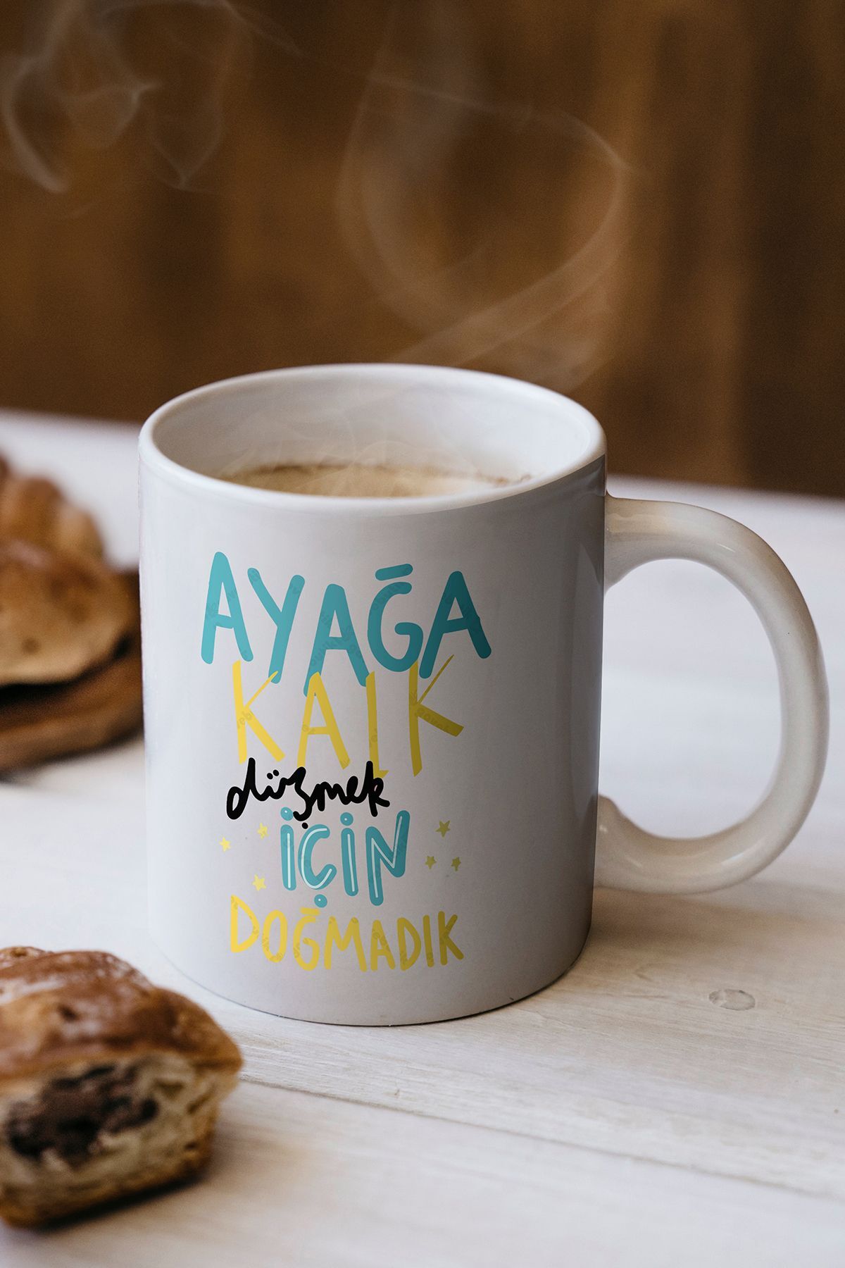 "ayağa Kalk Düşmek Için Doğmadık" Baskılı Kupa Bardak - Sevgililer Günü Hediye