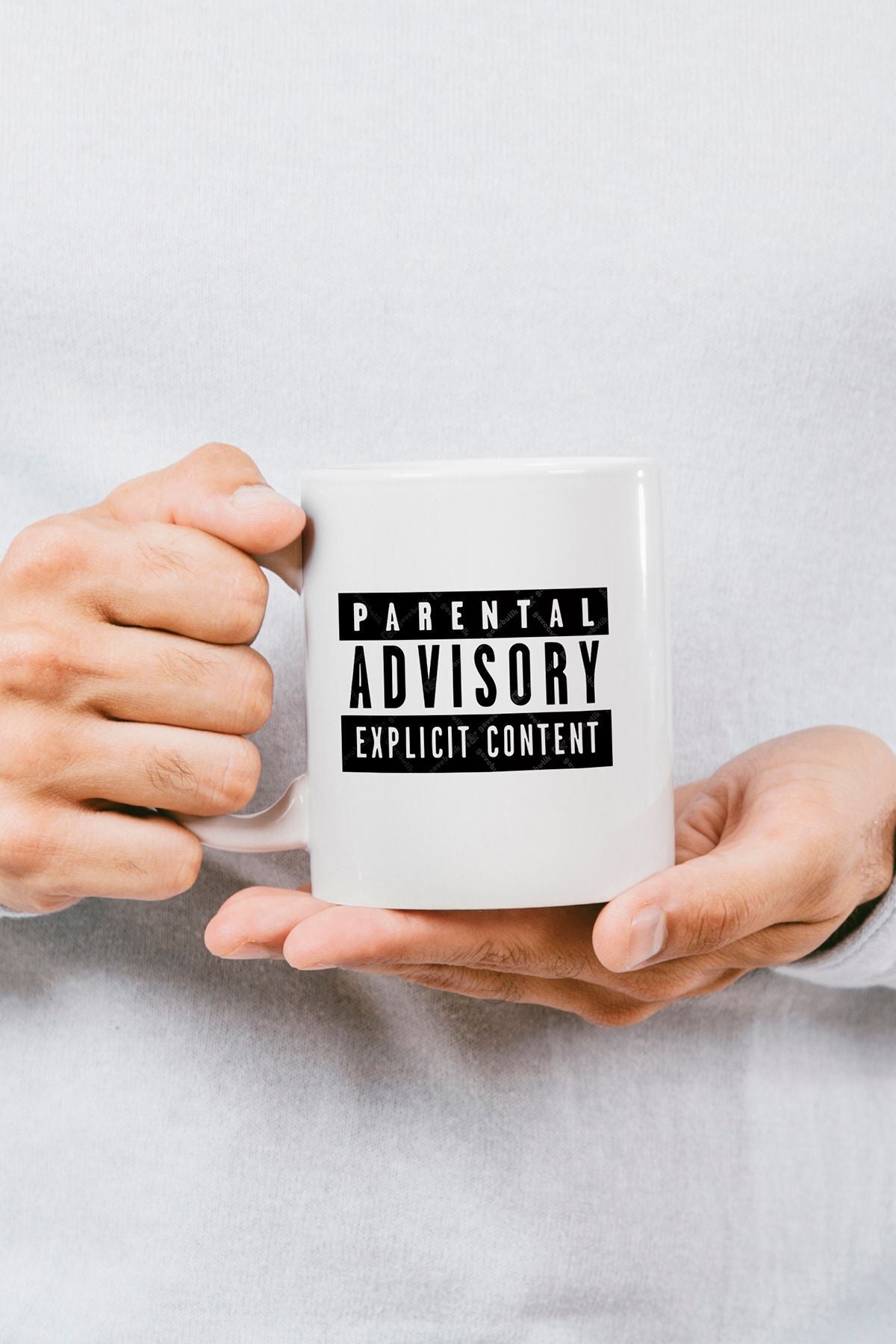 "Parental Advisory Explicit Content" Baskılı Hediyelik Kupa Bardak
