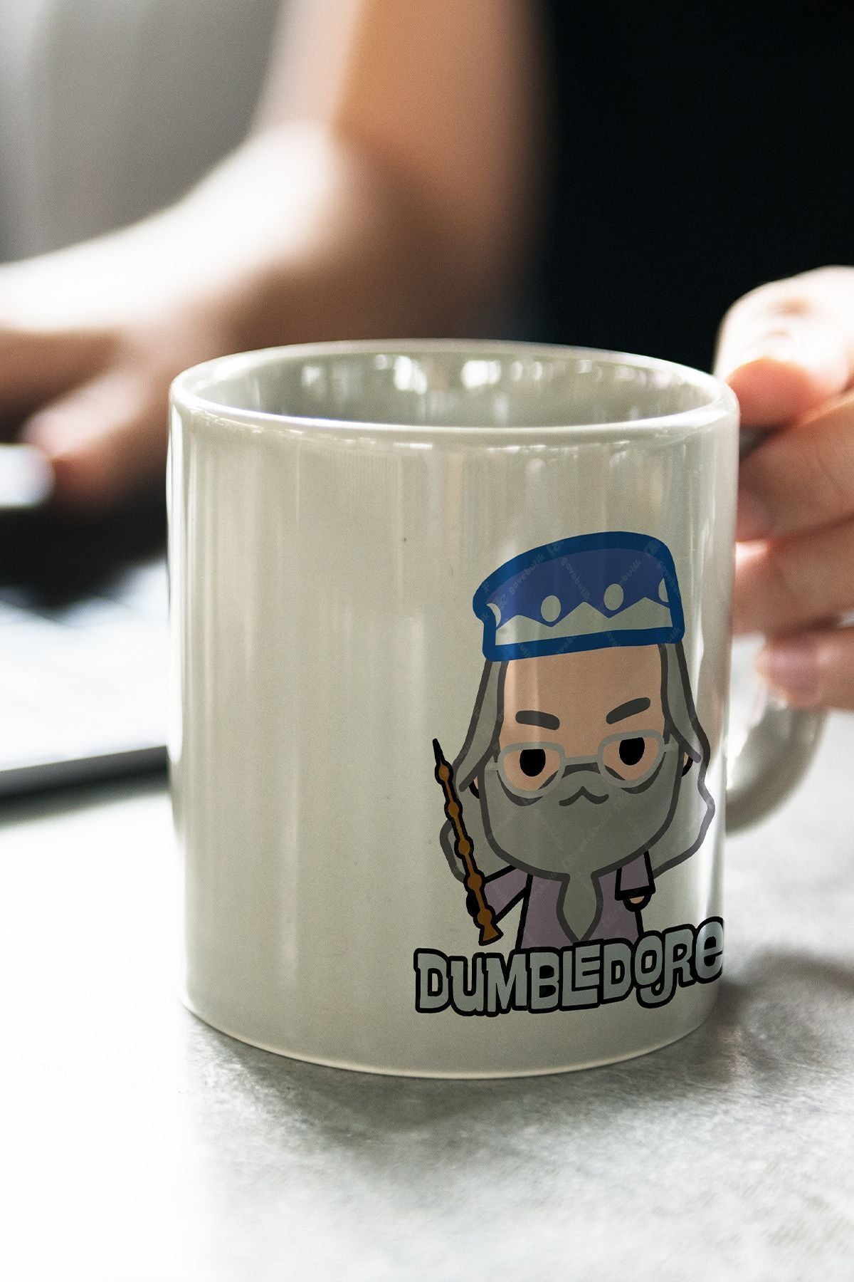 Öğretmenler Günü Hediyesi Dumbledore Baskılı Kupa Bardak - Harry Potter