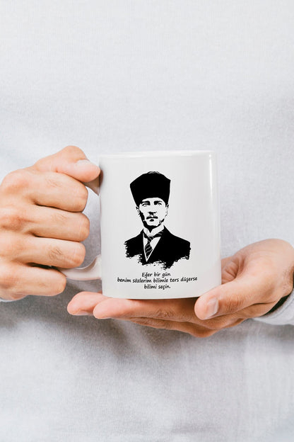 "Atatürk" Baskılı Hediyelik Kupa Bardak A
