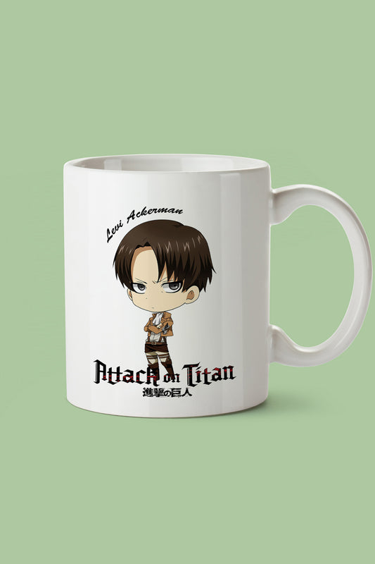 Attack On Titan ''Levi Ackerman'' Baskılı Hediyelik Seramik Kupa Bardak Makinede Yıkanabilir