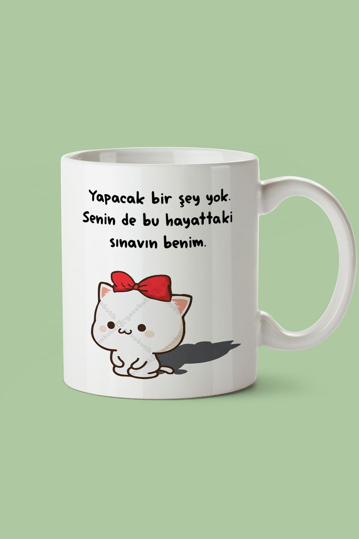 "yapacak Bir Şey Yok Senin De Sınavın Benim" Baskılı Kupa Bardak - Sevgililer Günü Hediye