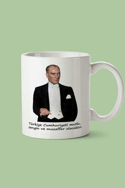 "Atatürk" Baskılı Hediyelik Kupa Bardak F