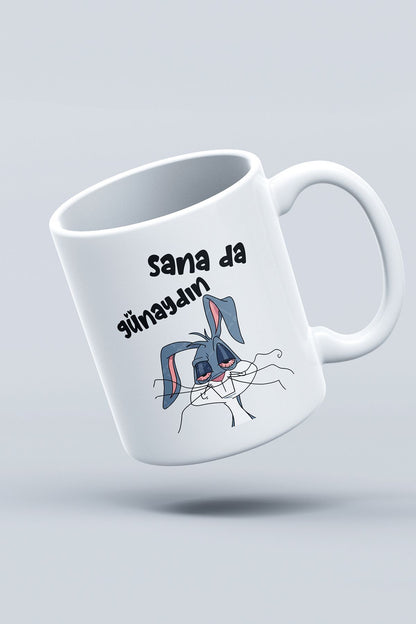 "sana Da Günaydın" Baskılı Kupa Bardak - Sevgililer Günü Hediye