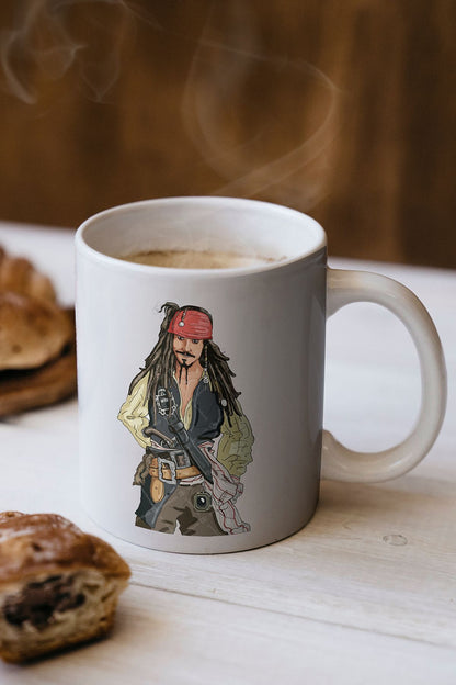 "jack Sparrow" Karayip Korsanları Baskılı Kupa Bardak - Sevgililer Günü Hediye