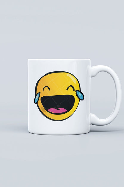 "Smiley Face" Emoji Baskılı Hediyelik Kupa Bardak