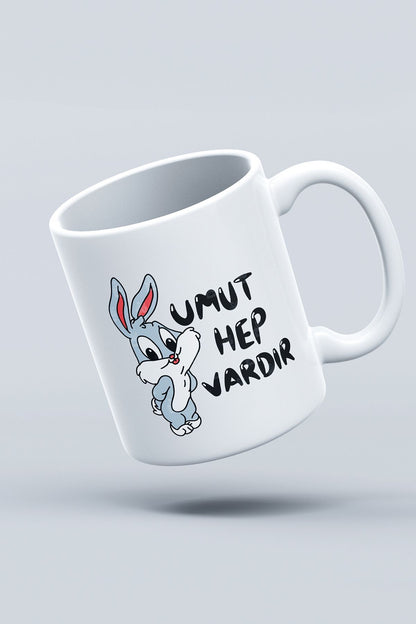 "umut Hep Vardır" Baskılı Kupa Bardak - Sevgililer Günü Hediye