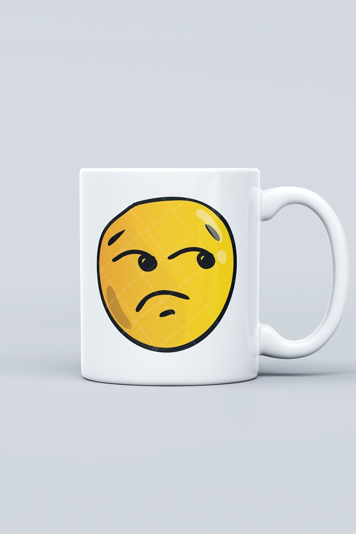 "Reckless Face" Emoji Baskılı Hediyelik Kupa Bardak