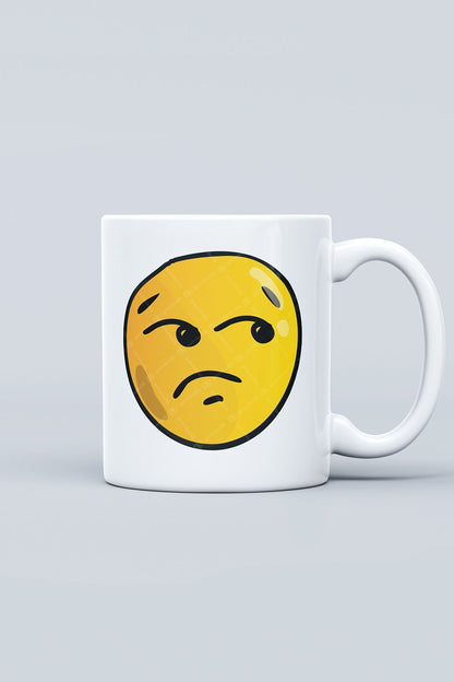 "Reckless Face" Emoji Baskılı Hediyelik Kupa Bardak