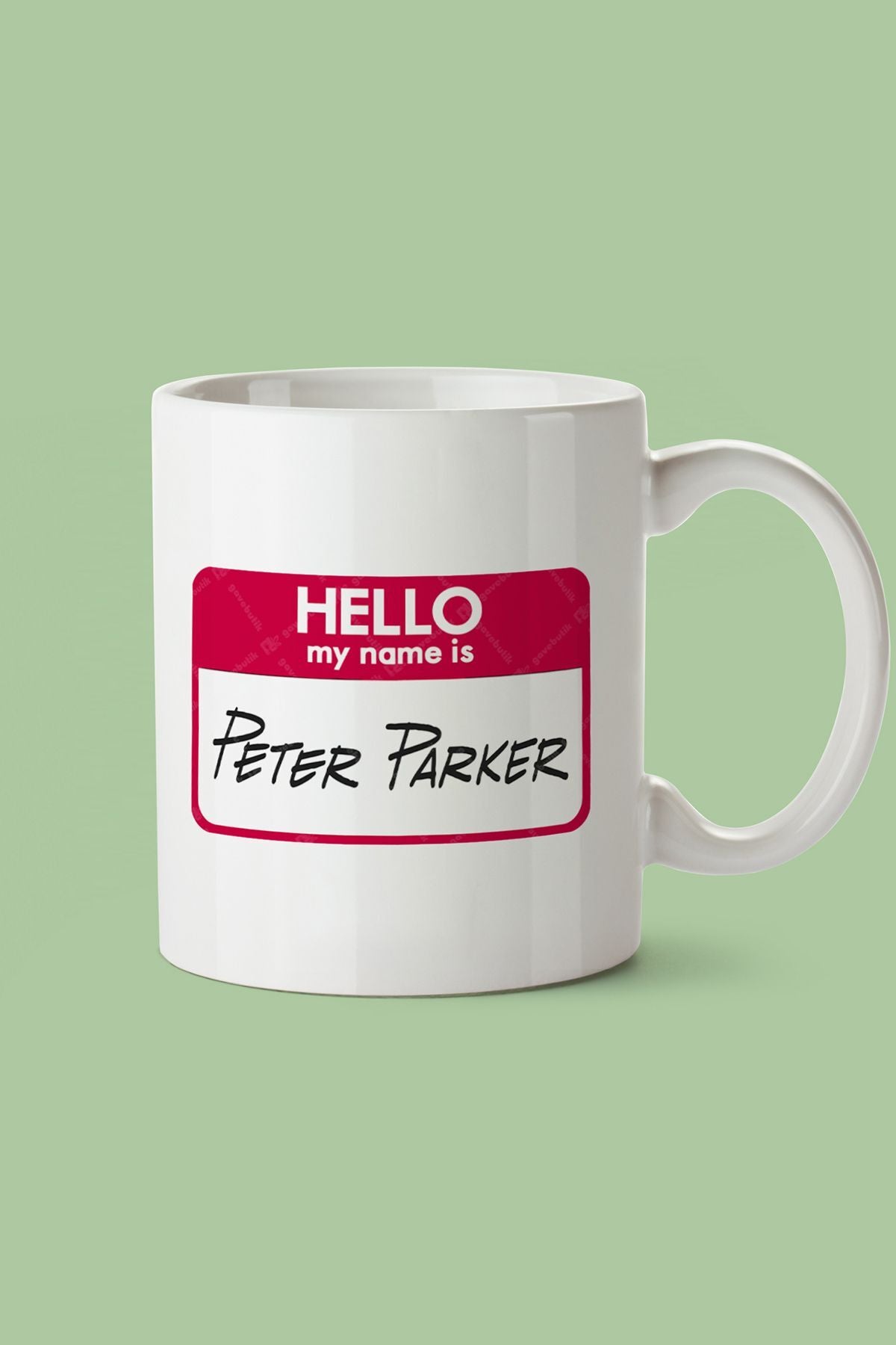 "Hello My Name Is Peter Parker" Baskılı Hediyelik Kupa Bardak