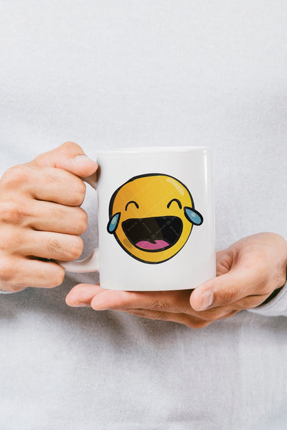 "Smiley Face" Emoji Baskılı Hediyelik Kupa Bardak
