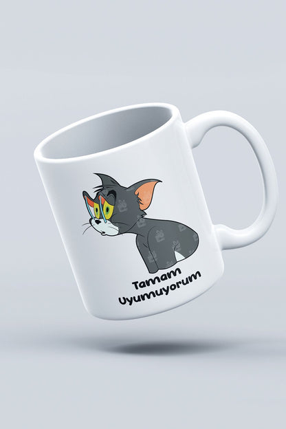"tamam Uyumuyorum" Baskılı Kupa Bardak - Sevgililer Günü Hediye