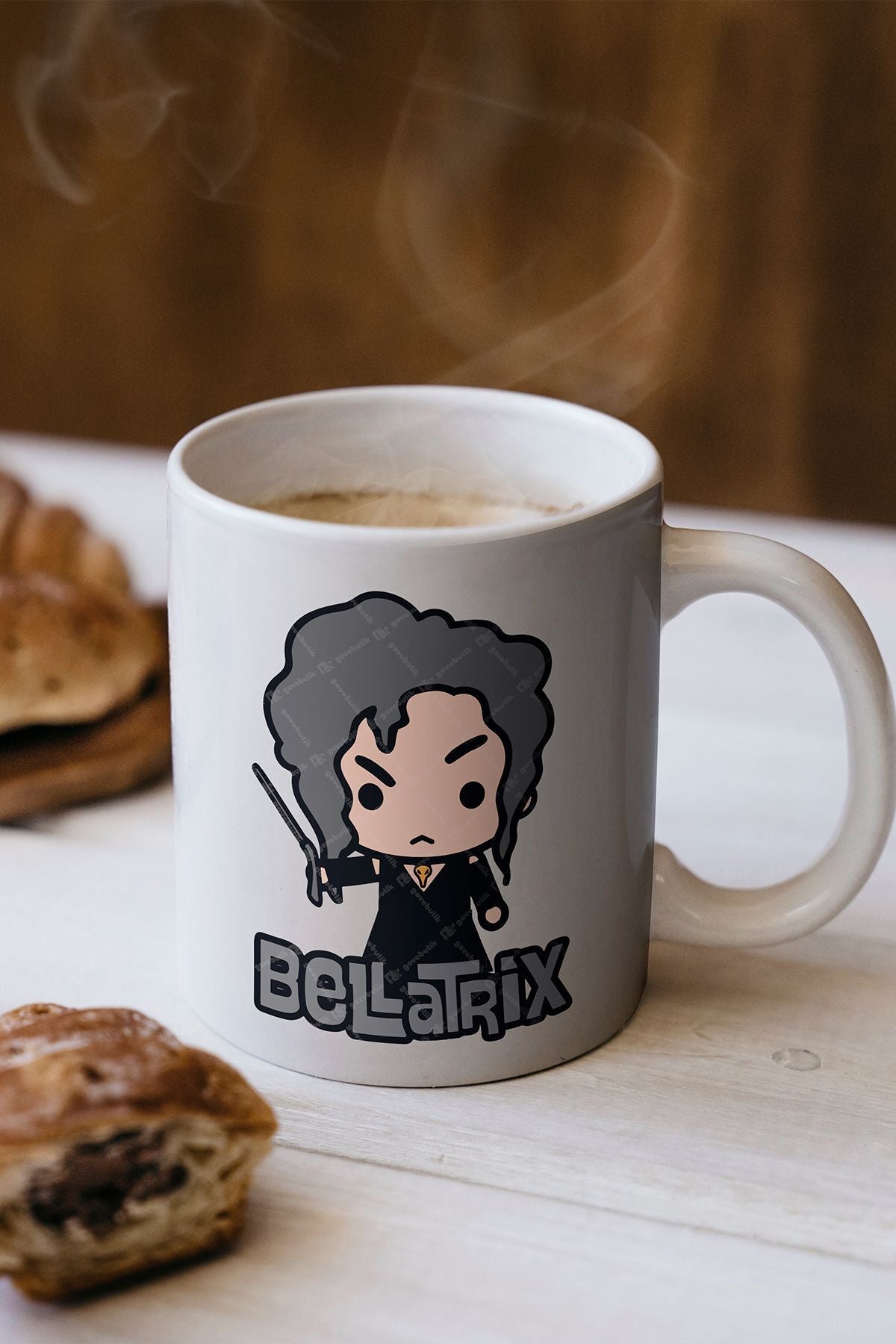 Öğretmenler Günü Hediyesi Bellatrix Baskılı Kupa Bardak - Harry Potter